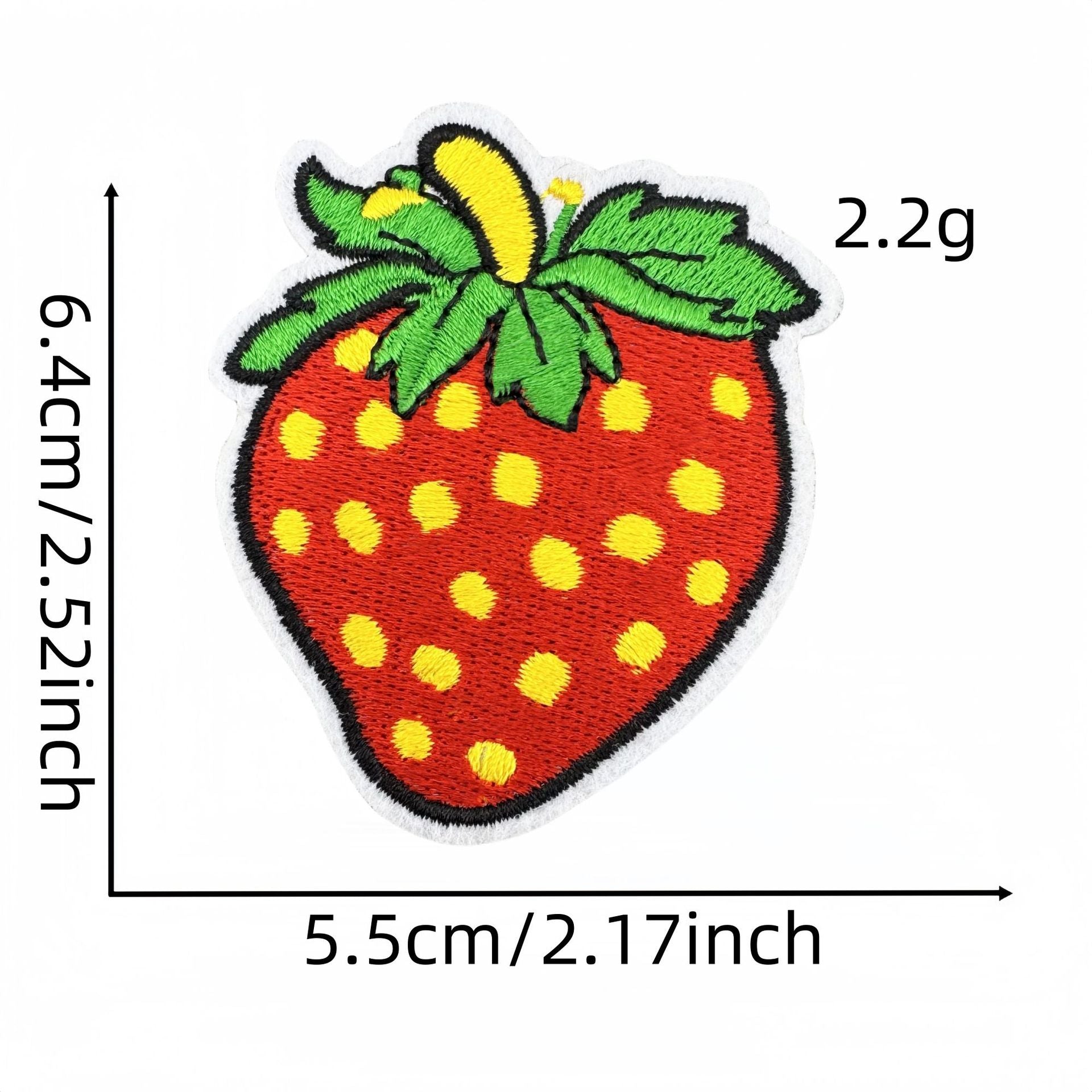 Wholesale Cartoon Strawberry Embroidery Cloth Patch  Embroidery Patch Accessories